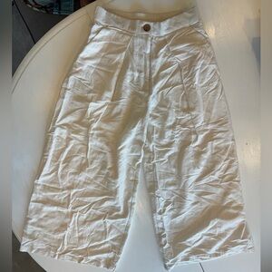 Hastha Katha medium, white, linen, wide leg pants